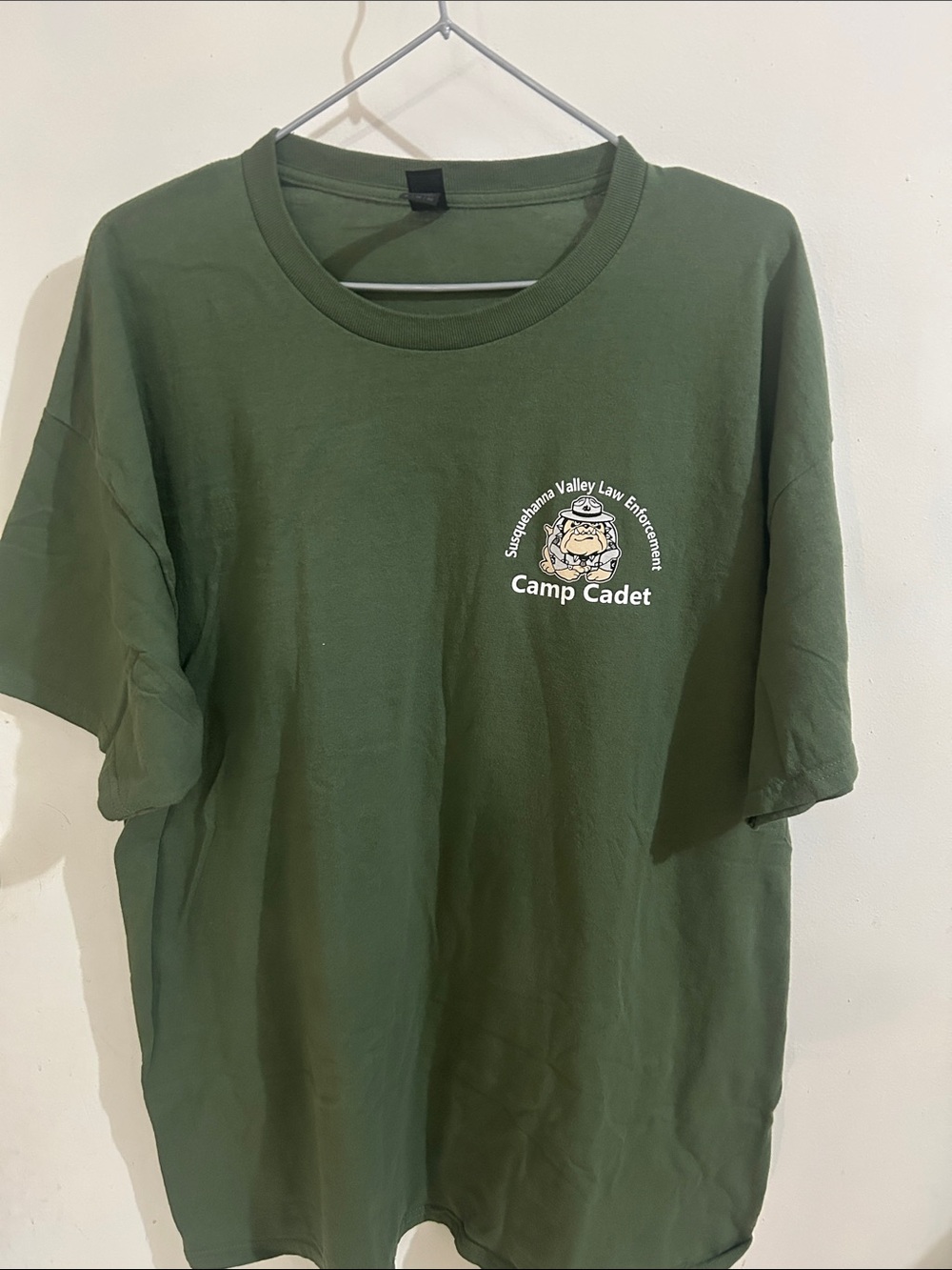 Gildan Olive Green Camp Cadet Graphic Tee